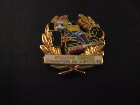 Williams Renault Wereldkampioen formule 1, 1992 (winnaar Nigel Mansell) lauwerkrans